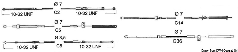 Ultraflex Cavo telecomando C8 da 6'