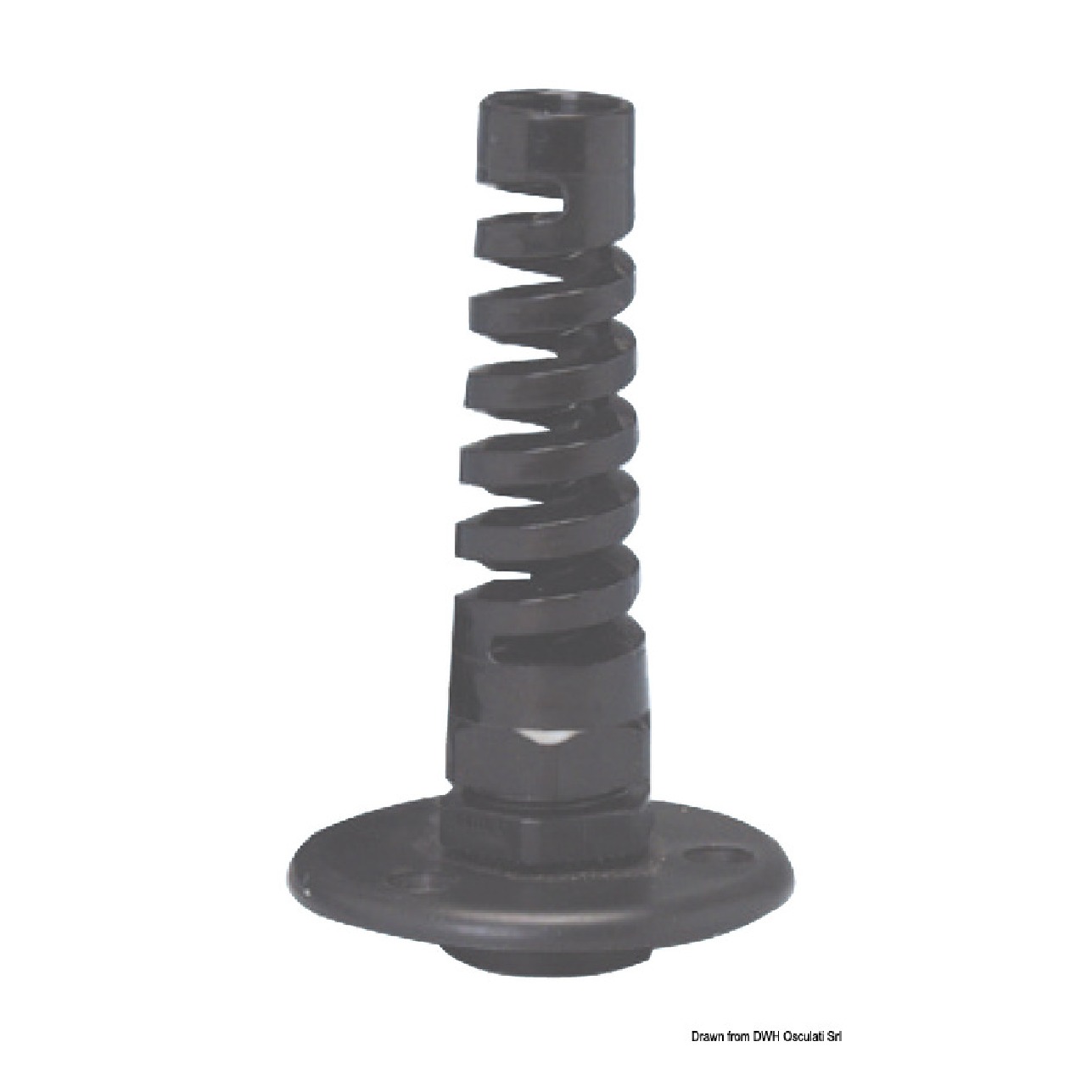 Ultraflex Kit passaparatia in nylon nero e flangia inox