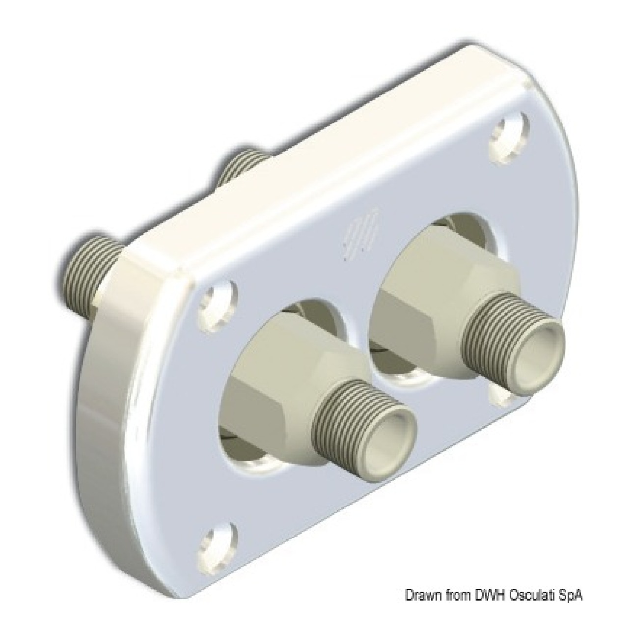 Ultraflex Passaparatia bianco doppio raccordo