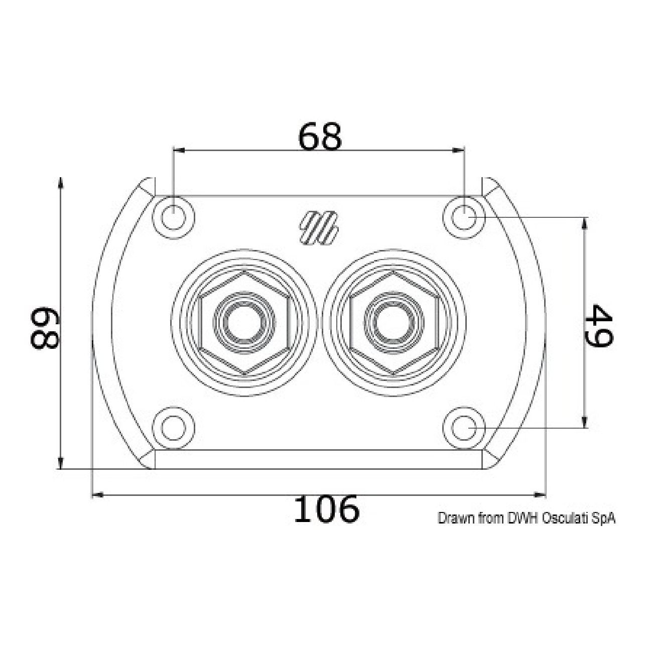 Ultraflex Passaparatia cromato doppio raccordo