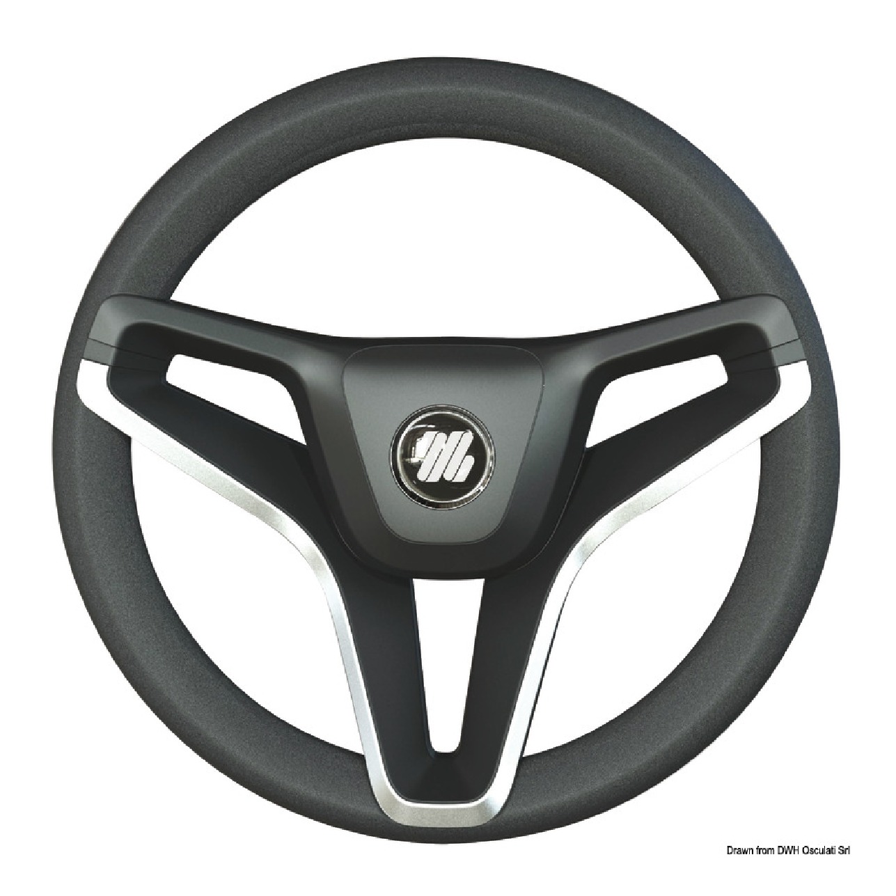 Ultraflex Volante Portofino nero 350mm razze profilo oro