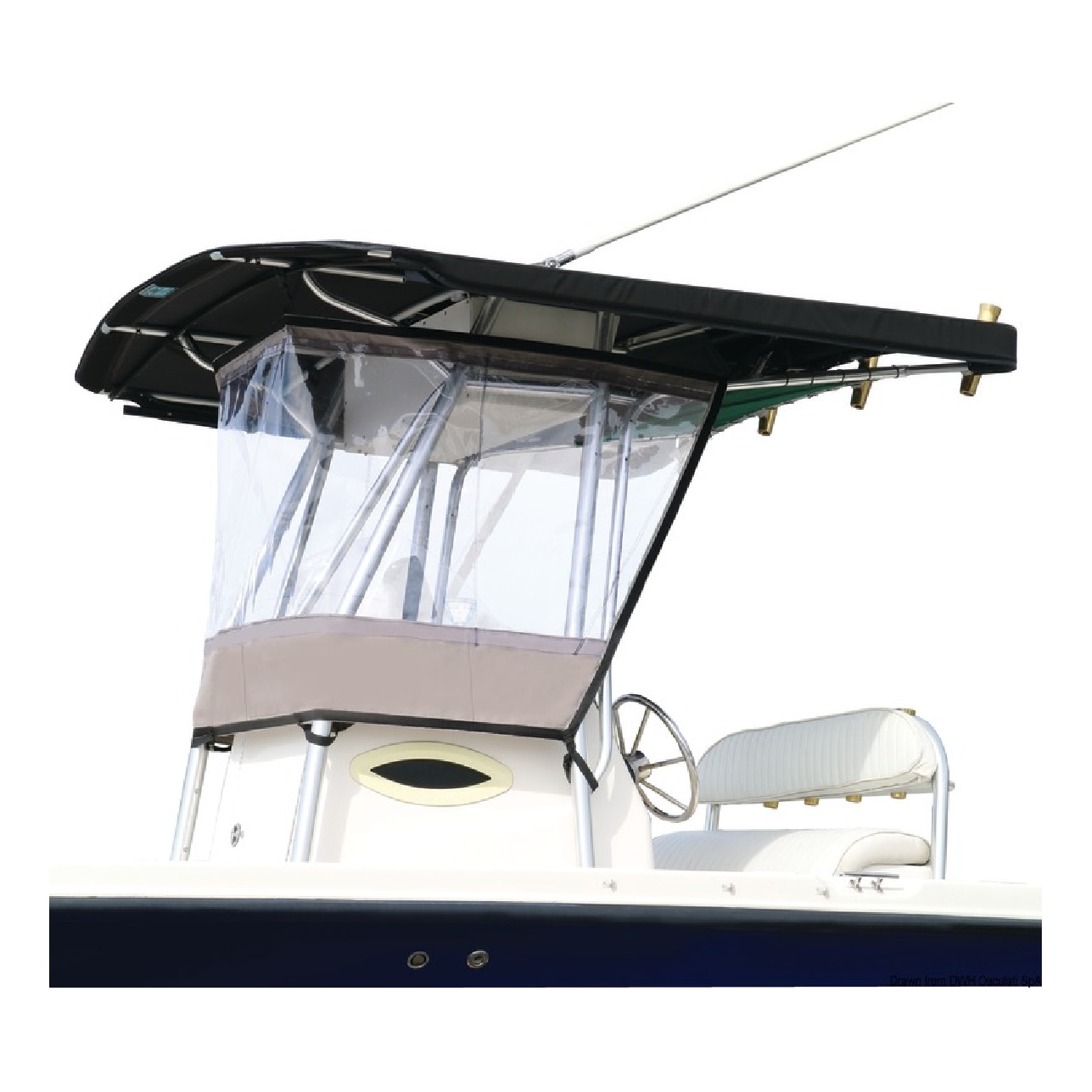 Oceansouth Protezione Universale trasporto t-top 1,05 X 2,63 per console fino a 700 mm di larghezza