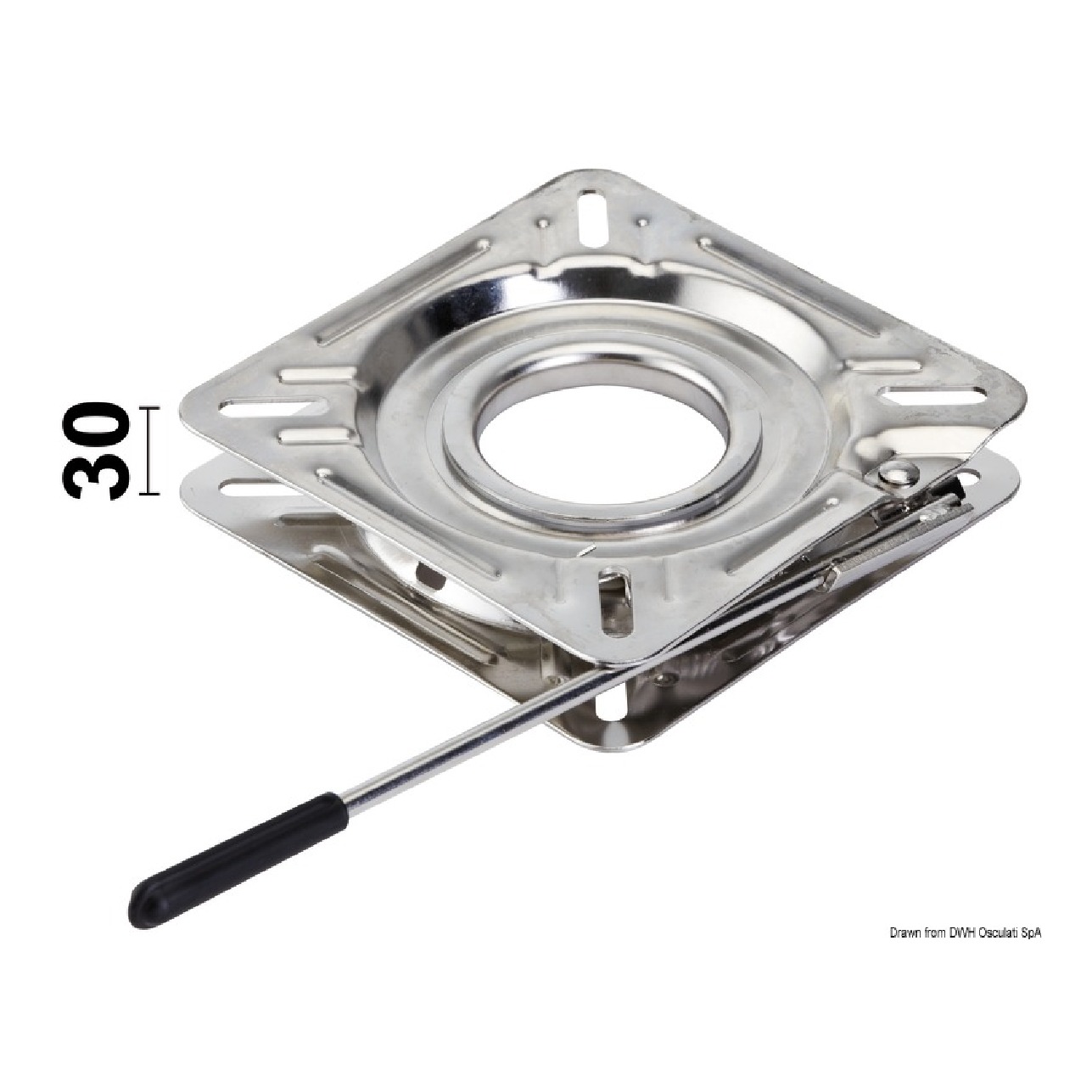 Osculati Base girevole inox frizionata con blocco