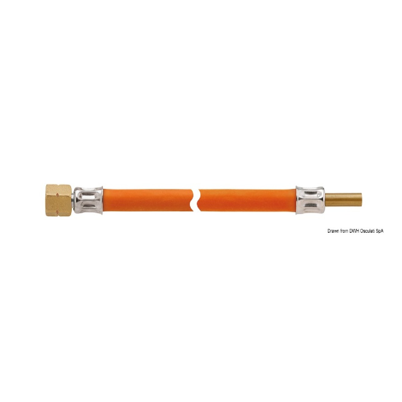 GOK Tubo con filetto 1/4 RST 8 x 800 mm