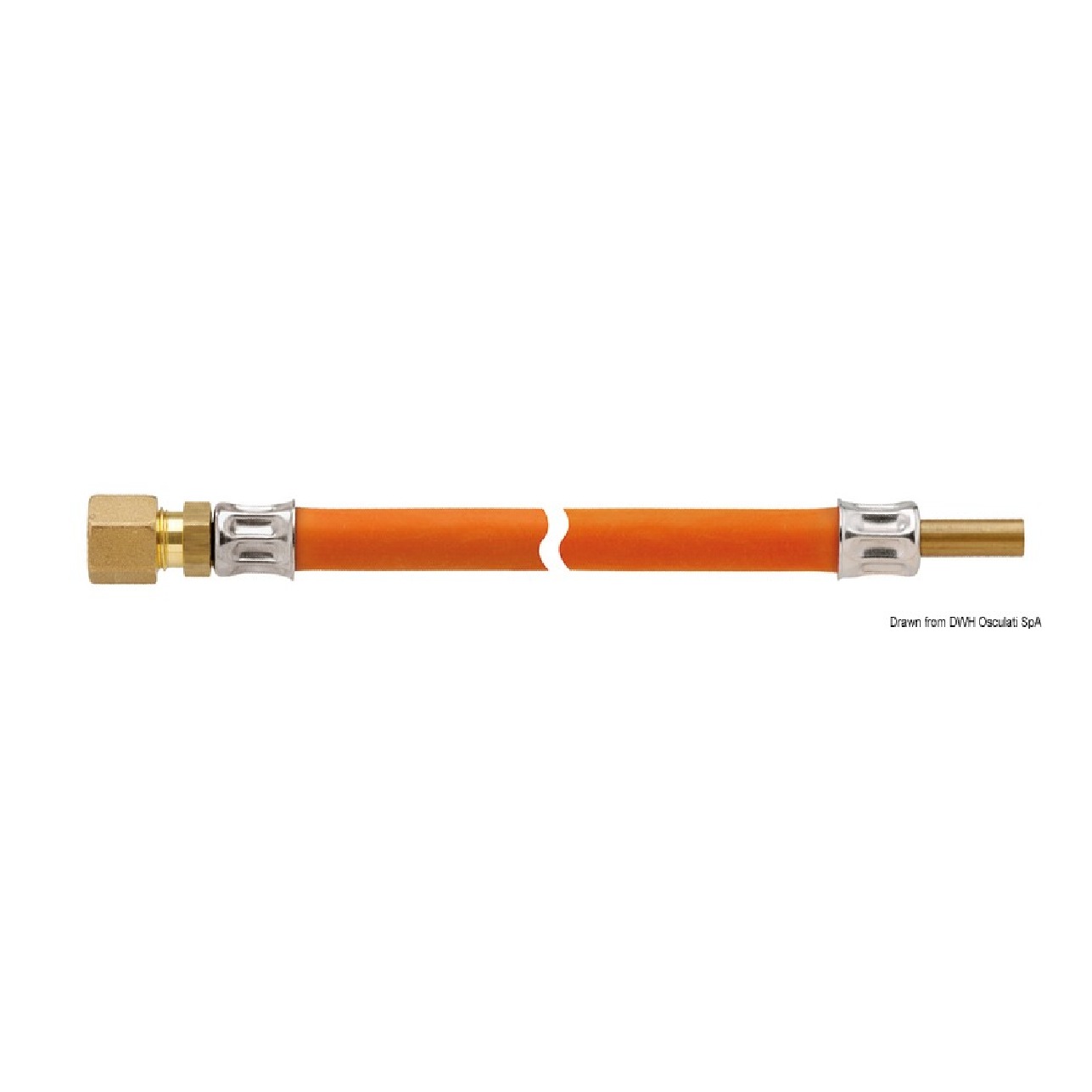 GOK Tubo raccordo liscio RVS 8 x 800 mm