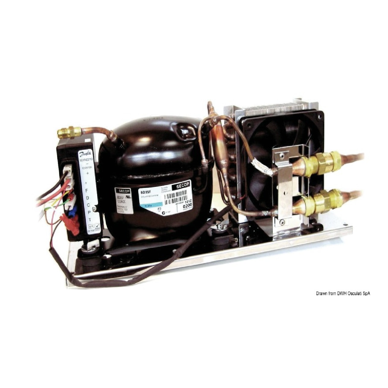 Isotherm Unit refrigerante by Webasto Marine Secop completa di evaporatore ventilato VE150