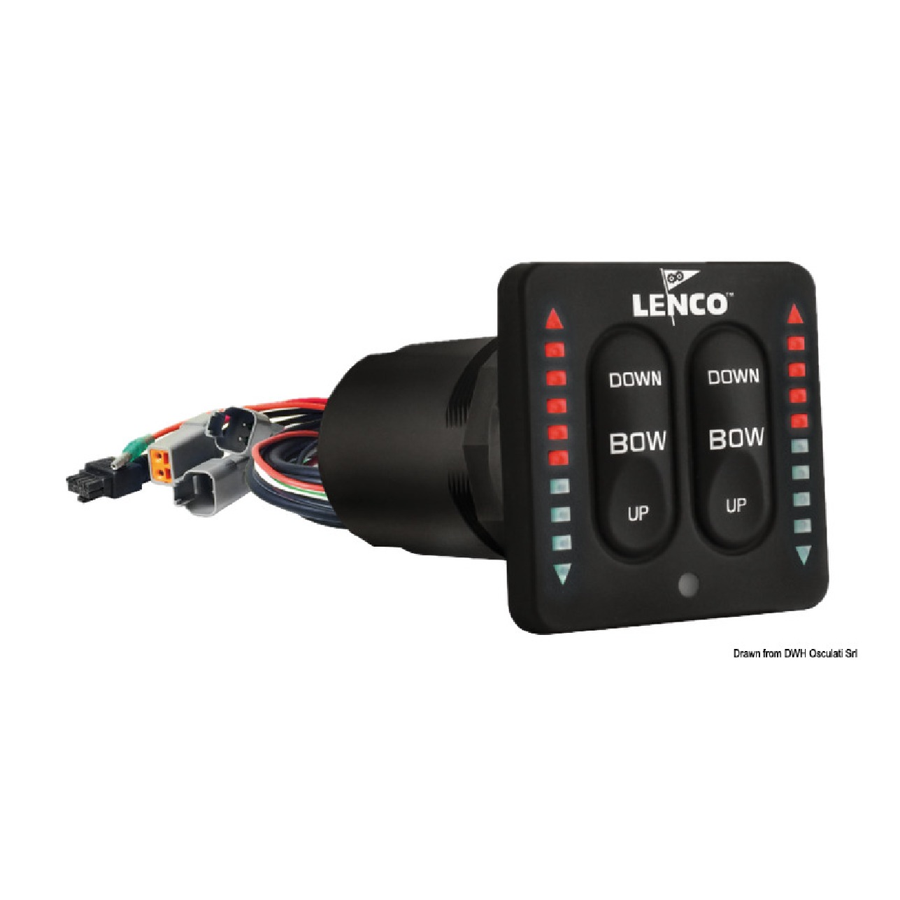 Lenco Pannello Controllo con Led Per kit singolo pistone 12/24 V