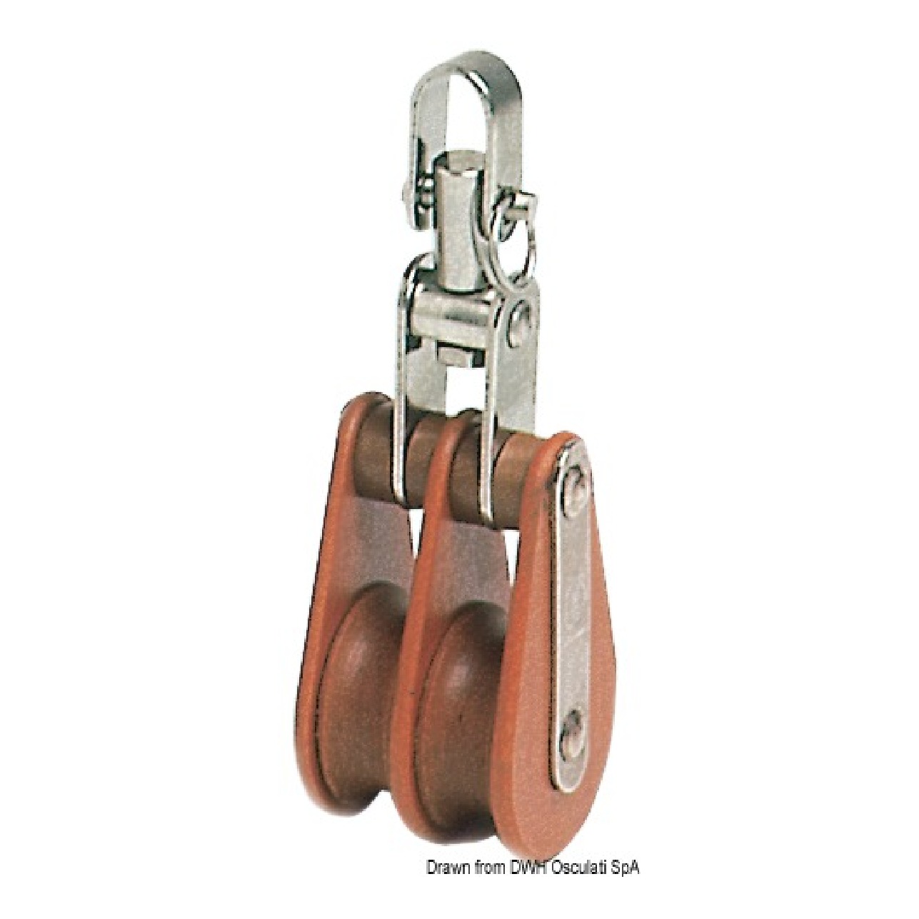 HYE Bozzello tufnol 2 pulegge TW 12x43