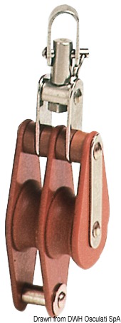 HYE Bozzello tufnol 2 pulegge TWH 16x60