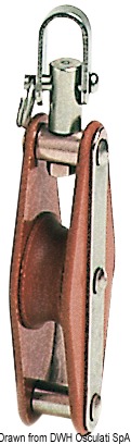 HYE Bozzello tufnol 1 pulegge EWH 14x50