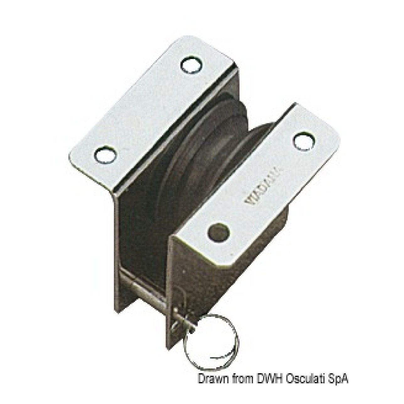 Viadana Bozzello inox incasso 1 puleggia 34x5