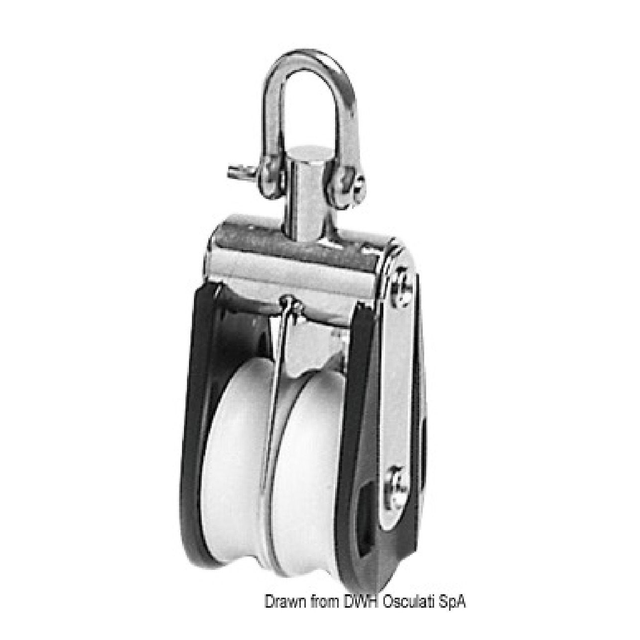 HYE Bozzello Offshore 2 pulegge fisso o girevole B