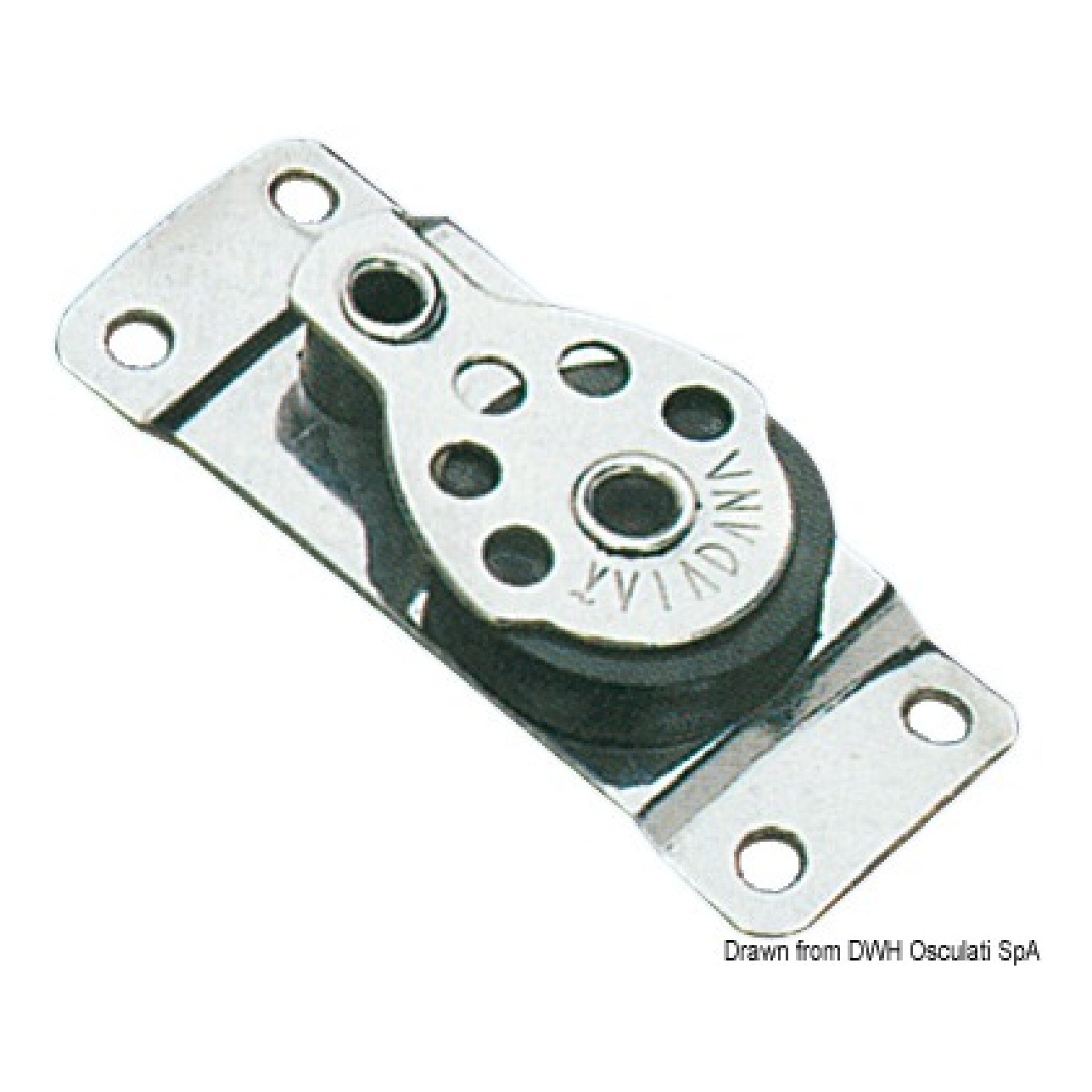 Viadana Bozzello inox 1 puleggia piatto 25x6