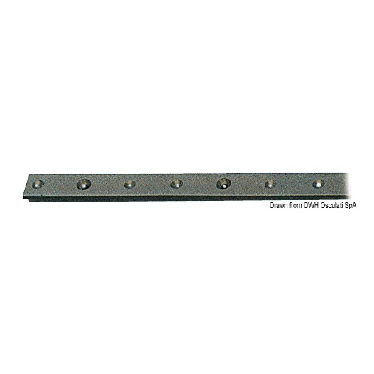 Viadana Rotaia lega leggera anodizzata 22x3 mm 2 m