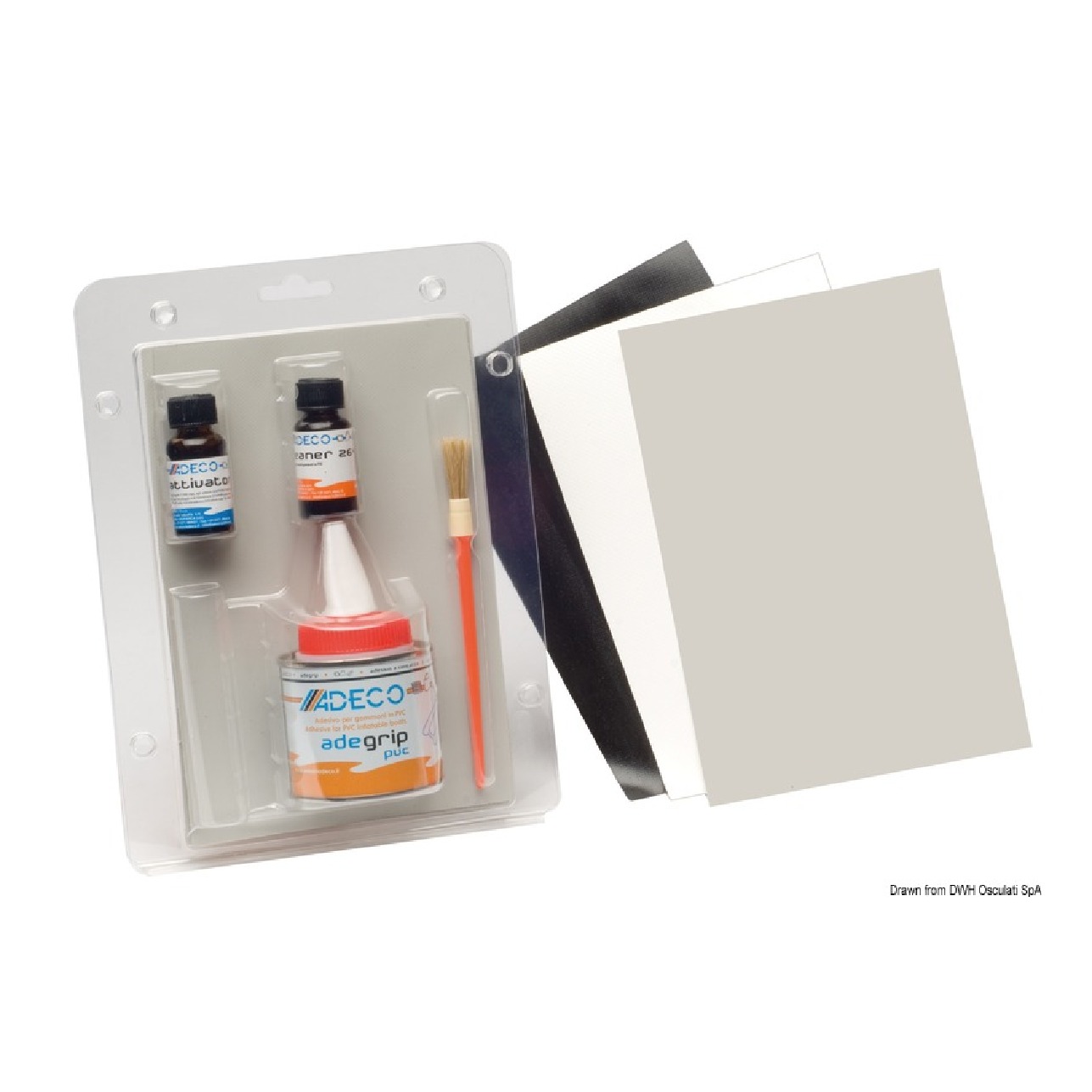 Adeco Kit gommoni PVC grigio