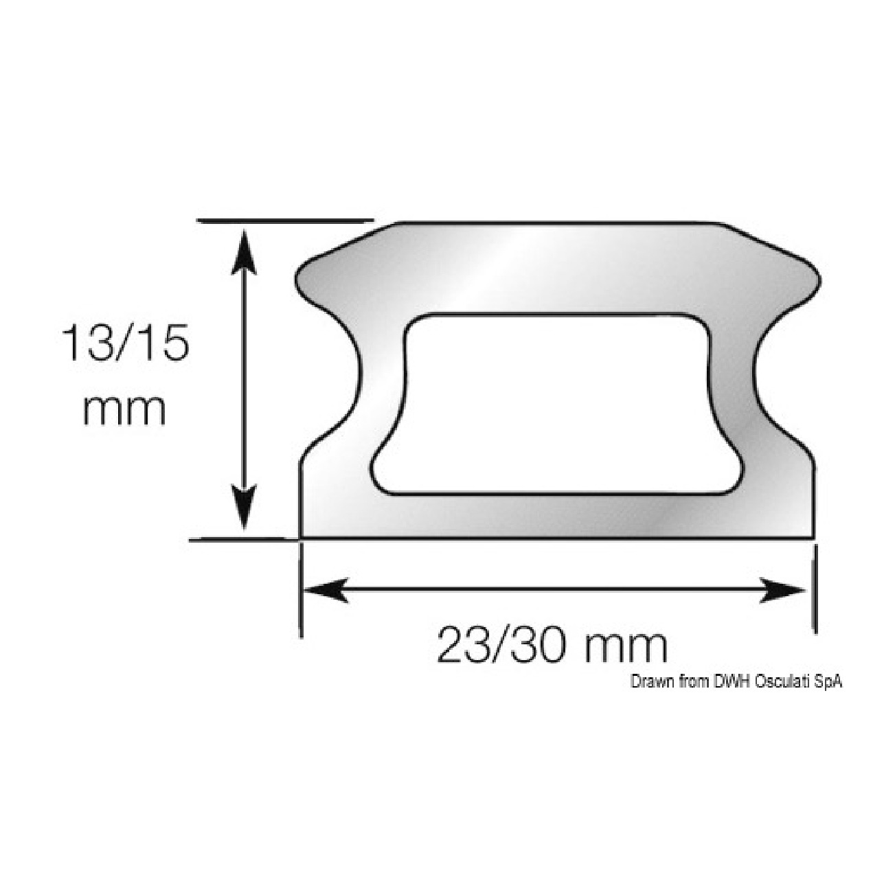 Lewmar Rotaia forata 1 1526 mm
