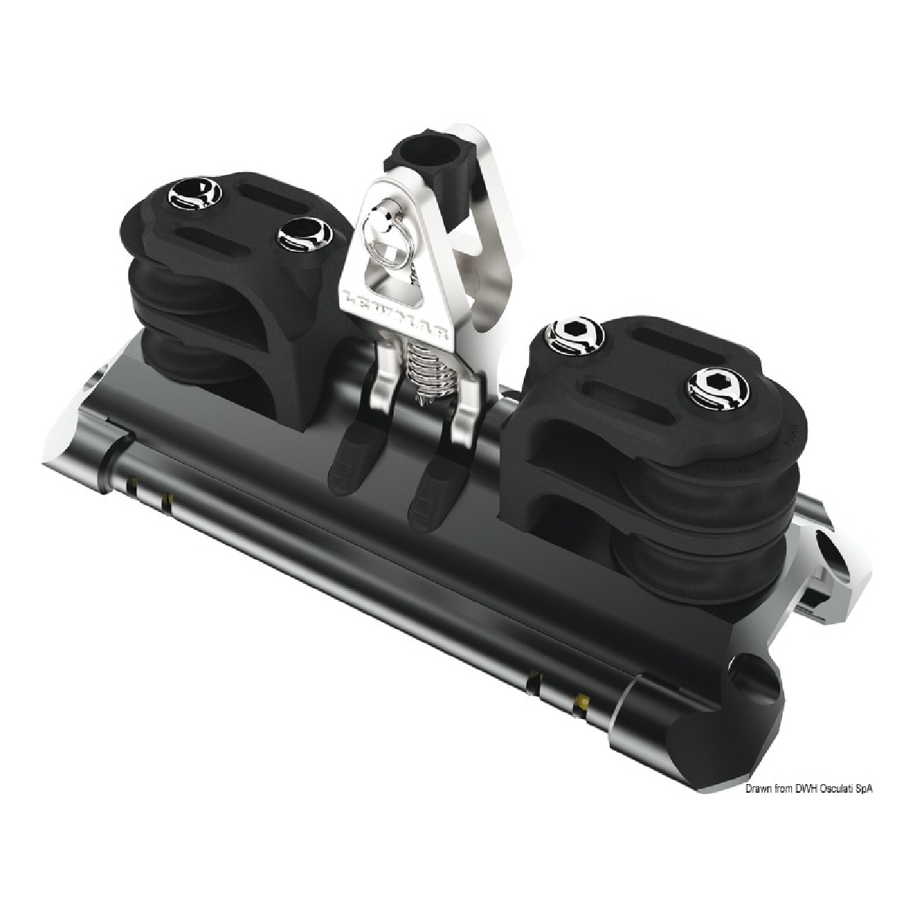 Lewmar Carrello randa 2 supporto verticale pulegge doppie