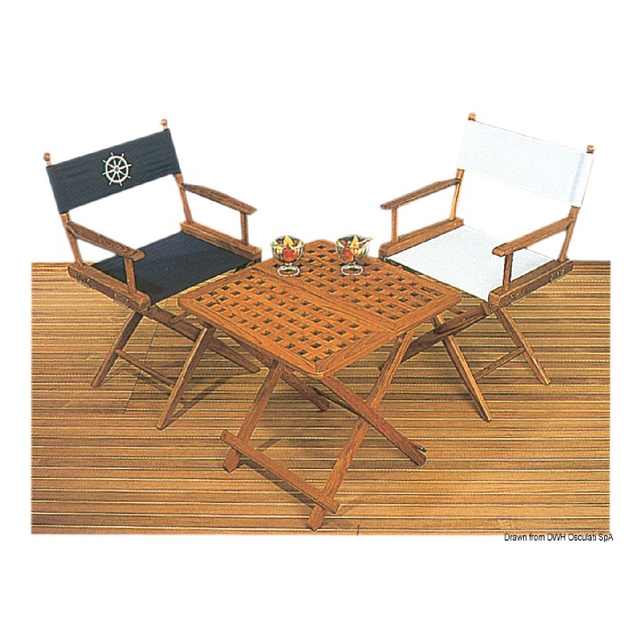 ARC Sedia teak rivestimento blu