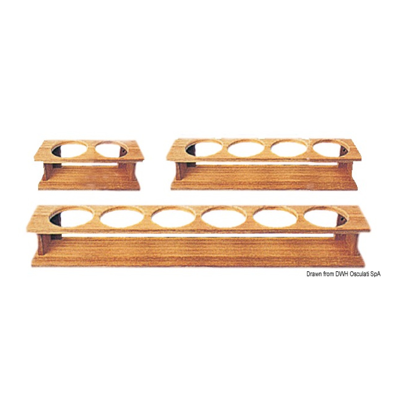 ARC Porta bicchieri teak 600x87x90 mm