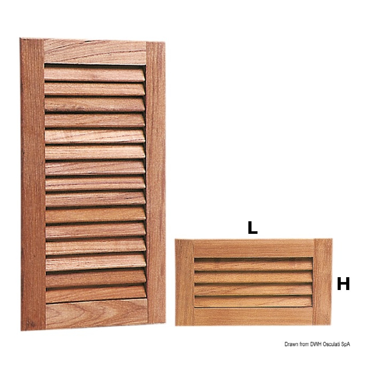 ARC Griglia aereazione teak 228x400 mm