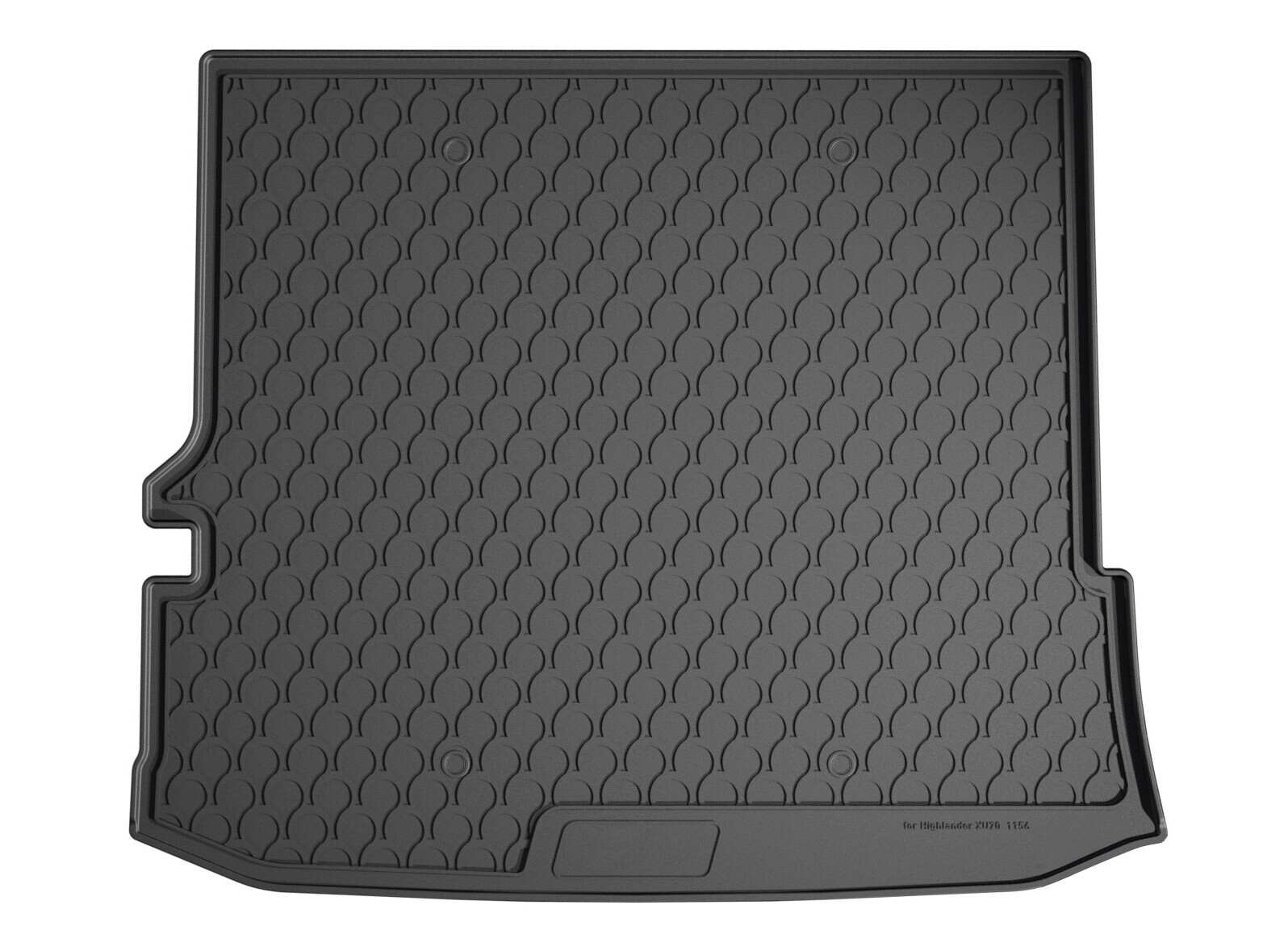 Vasca Baule Su Misura In Gomma Sintetica - Compatibile Per  Toyota Highlander (01/21>11/25) Anche Ibrida