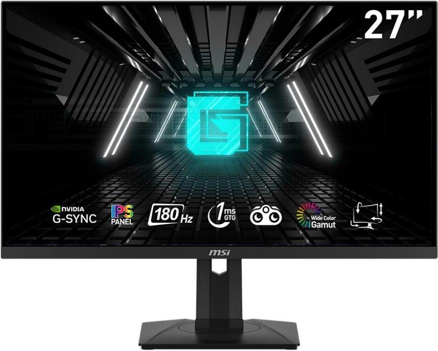 Msi G274pfde - LeD-Monitor - Gaming - 68.6 Cm (27") - 1920 X 1080 Full Hd (1080p) @ 180 Hz - Fast Ips - 250 Cd/m² - 1000:1 - 1 Ms - 2xhdmi, Displaypo