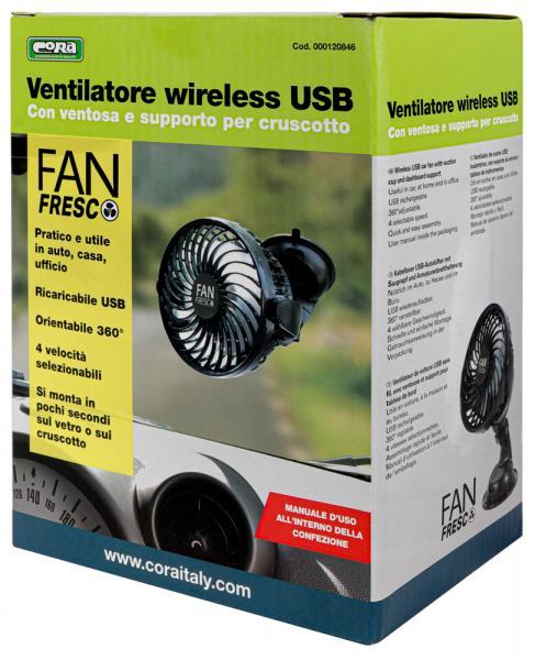 Ventilatore Ricaricabile Con Ventosa E Supporto Per Cruscotto - Image 5
