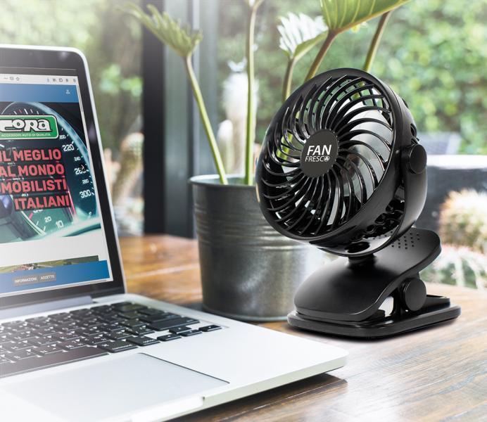Ventilatore Ricaricabile Con Base D'appoggio E Clip - Image 3
