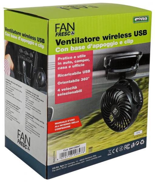 Ventilatore Ricaricabile Con Base D'appoggio E Clip - Image 5