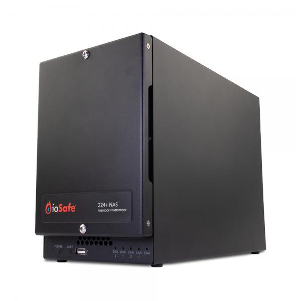 Iosafe 224+ Nas Desktop Intel® Celeron® J4125 2 Gb Ddr4 4 Tb Hdd Dsm Nero (4tb [2tbx2] Iosafe 224+ Nas, 2yr Drs, Eu And Uk Plug)