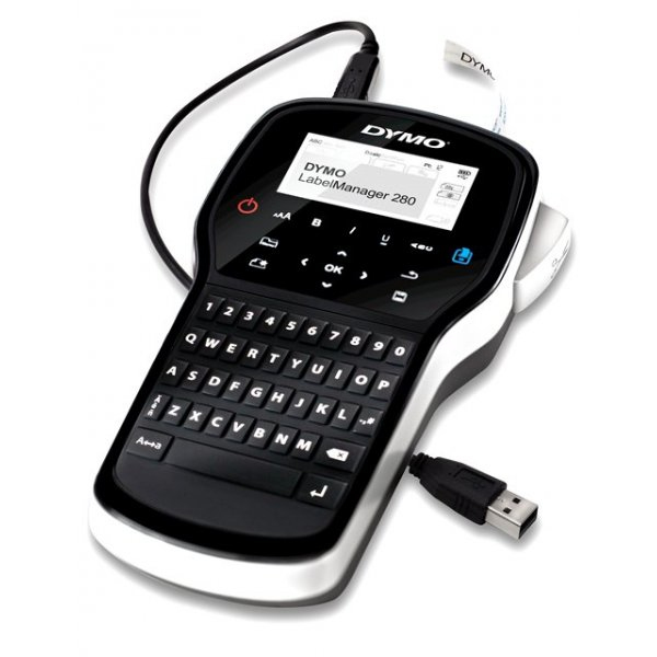 Dymo Labelmanager 280 Stampante Di Etichette § Stampante Portatile Ricaricabile Con Tastiera Qwerty § Include Nastro Per Etichette D1 Nero E Bianco [