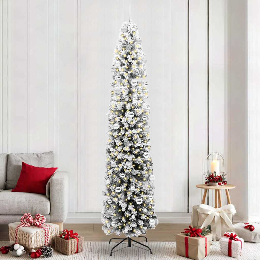 Albero Di Natale Artificiale Con 300 Led Verde 240 cm