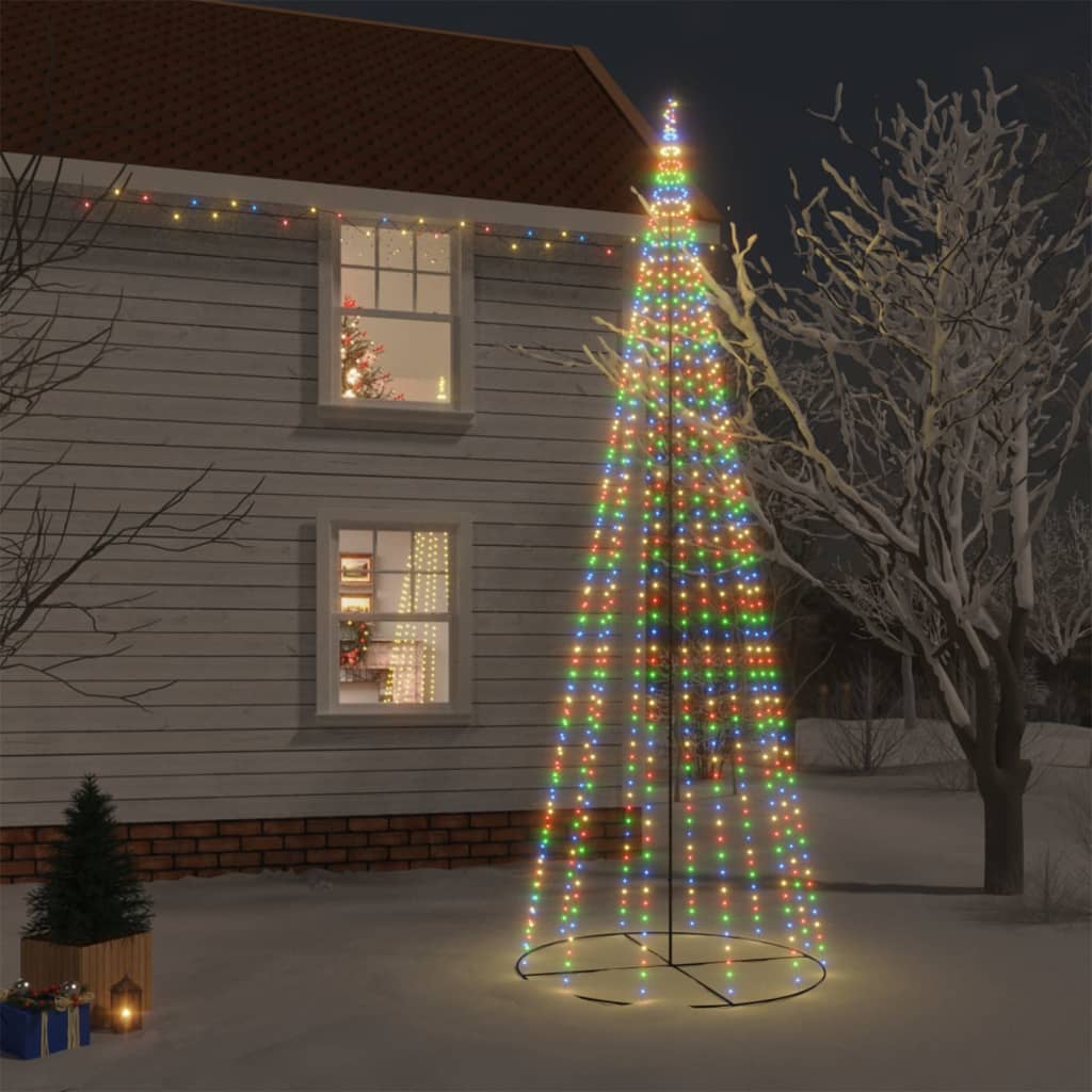 Albero Di Natale A Cono Colorato 732 Led 160x500 cm