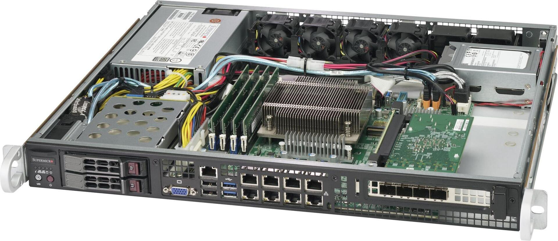 Super Micro Supermicro Sc513 BtqC-350b - RacK-Montage - 1u - Erweitertes Atx - Sata/sas - HoT-Swap 350 Watt - Schwarz - Usb/vga/lan (csE-513btqC-350b)