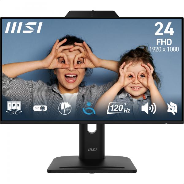 Msi Monitor 23,8 Led Ips 16:9 Fhd 120hz 300 Cdm, Webcam, Pivot, Vga/dp/hdmi, Multimediale, Scat Danneggiata