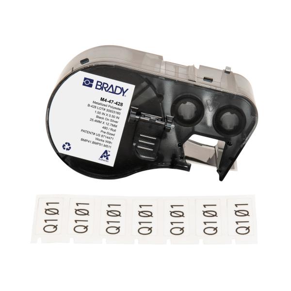 Brady M4-47-428 Etichetta Per Stampante Nero, Bianco Etichetta Per Stampante Autoadesiva (bmp41/bmp51/bmp53/m511 Label - Printer Labels)