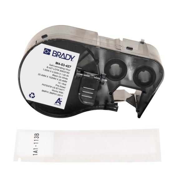 Brady M4-53-427 Etichetta Per Stampante Nero, Bianco Etichetta Per Stampante Autoadesiva (bmp41/bmp51/bmp53/m511 Label - Printer Labels)