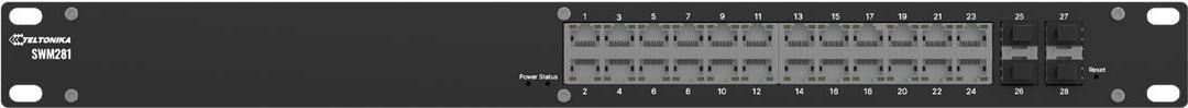 Teltonika Networks Swm281 Profinet L2+ Managed Switch 24x Eth Ports 4x Sfp Ports (swm281000201)
