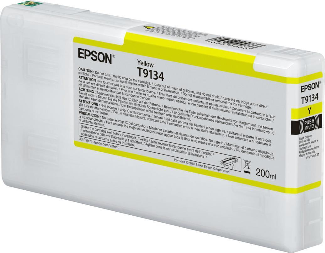 Epson T9134 - 200 Ml - Gelb - Original - Tintenpatrone - Für Surecolor P5000, SC-P5000, SC-P5000 Std Spectro, SC-P5000 Violet, SC-P5000 Violet Spectr