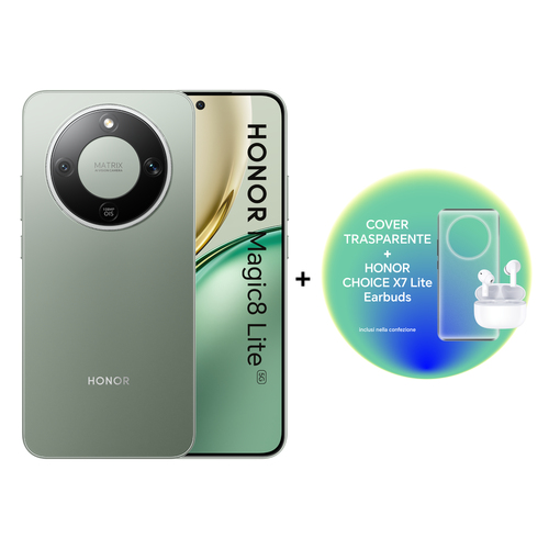 Honor Smartphone Magic8 Lite 8 256gb F. Green+ X7 Lite + Tpu Case