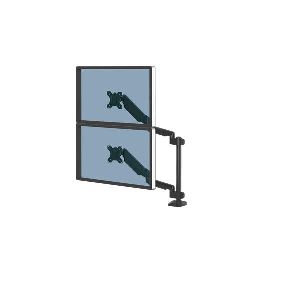 Fellowes Platinum Series 8043401 Supporti A Parete Per Tv 81,3 Cm [32] Scrivania Nero (platinum Series Dual Stacking Monitor Arm Black)