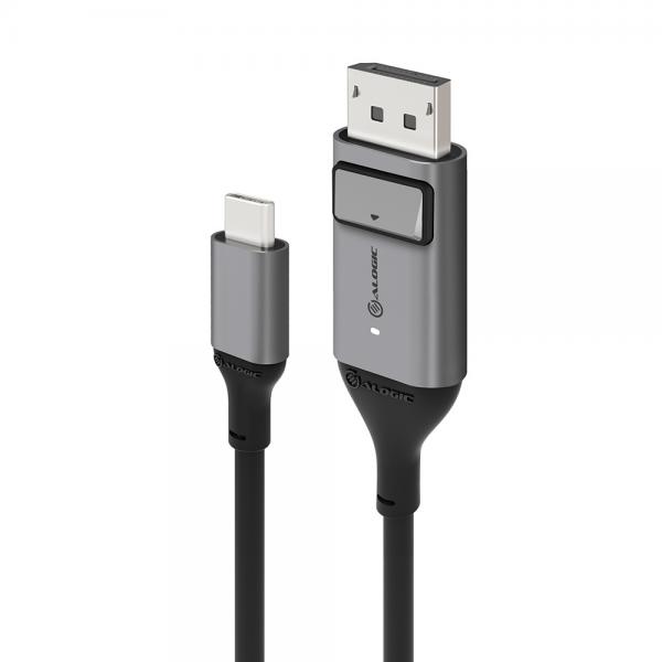 Alogic Ulcdp02-Sgr Cavo E Adattatore Video 2 M Displayport Usb C Nero, Grigio
