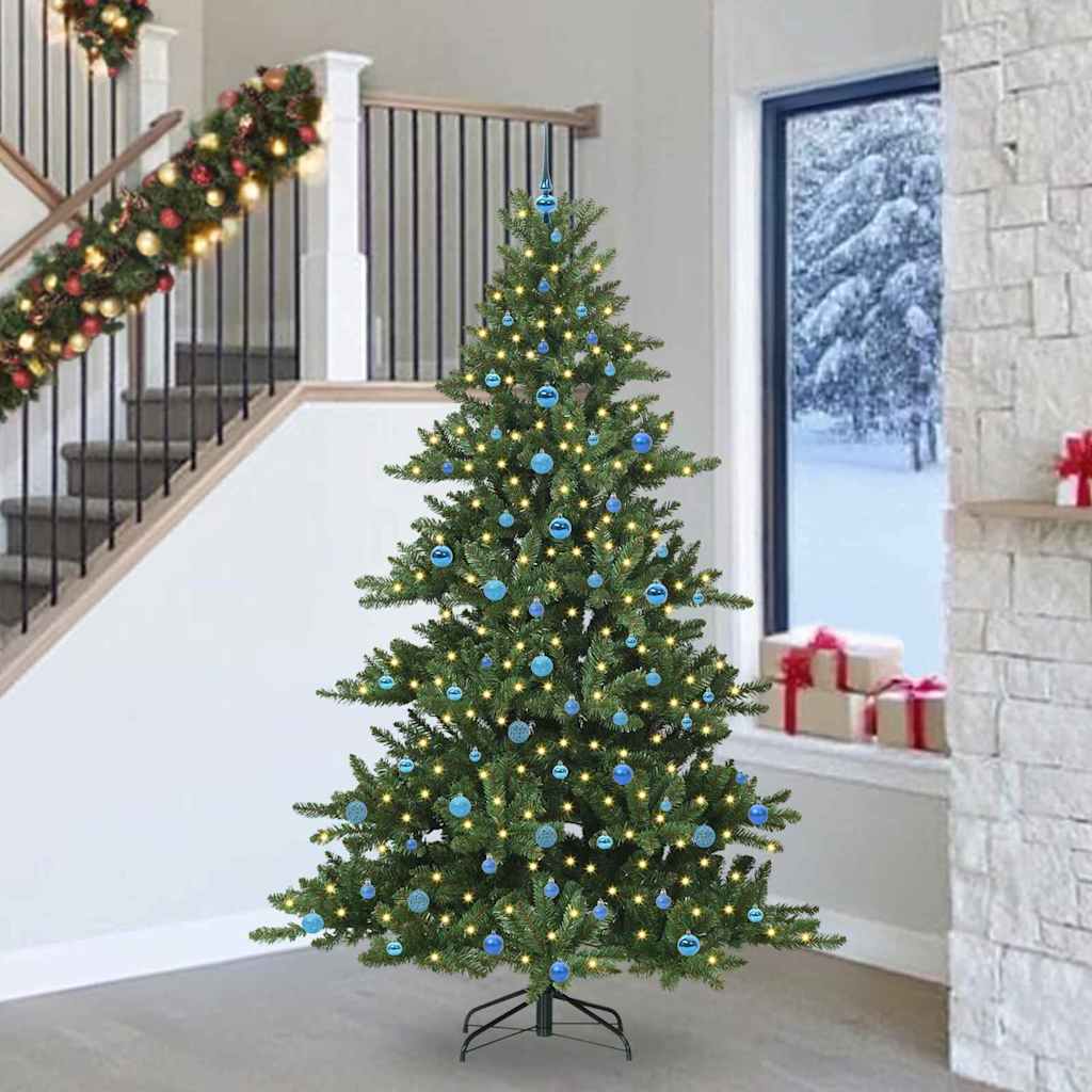 Albero Di Natale Artificiale Con Rami Pieghevoli Verde 240 cm