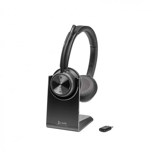 Poly Savi 7320 Uc Stereo Dect 1880-1900 Mhz Headset Emea - Intl English - Euro Plug - Replaces Poly Sku 2-220997-205