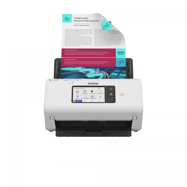 Brother AdS-4700w - Dokumentenscanner - DuaL-Cis - Duplex - A4 - 600 Dpi X 600 Dpi - Bis Zu 40 Seiten/min. (einfarbig)