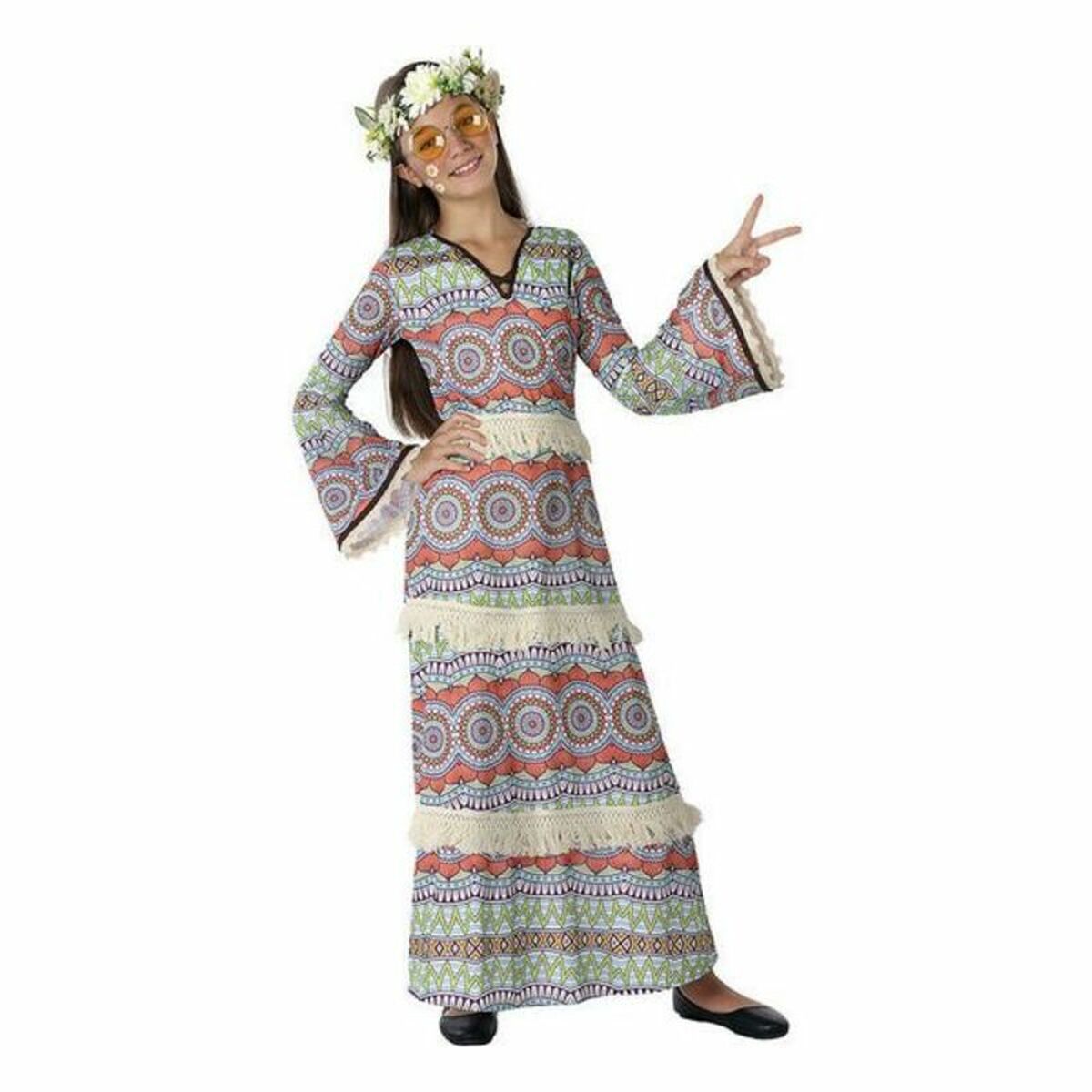Costume per Bambini Hippie Taglia:7-9 Anni