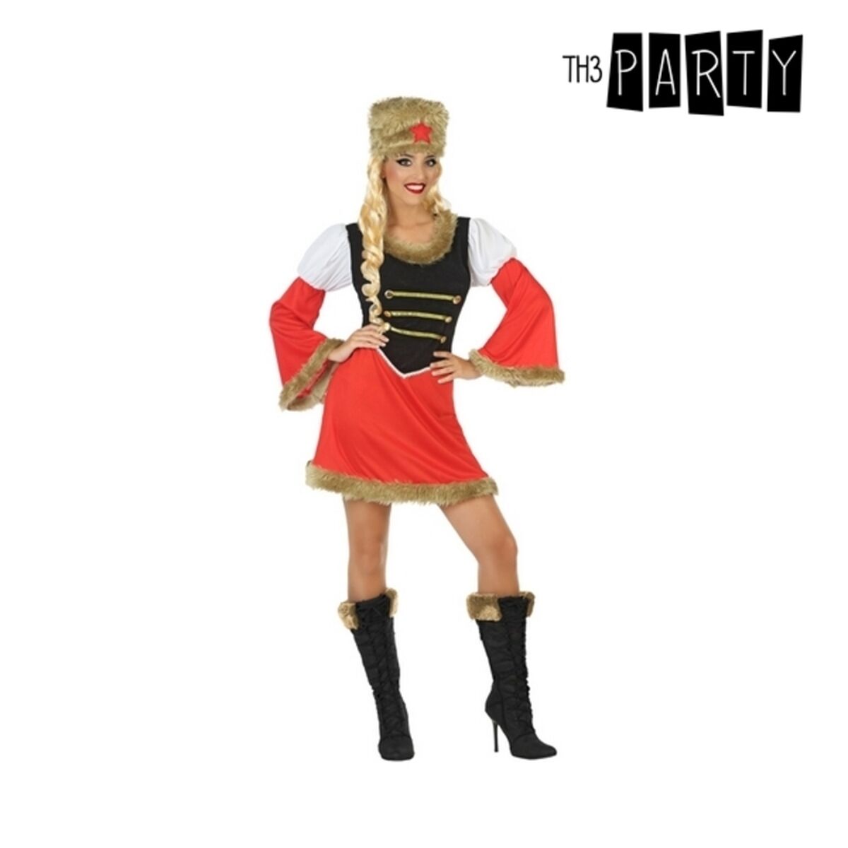 Costume per Adulti Rosso (2 pcs) Russa Taglia:XS/S