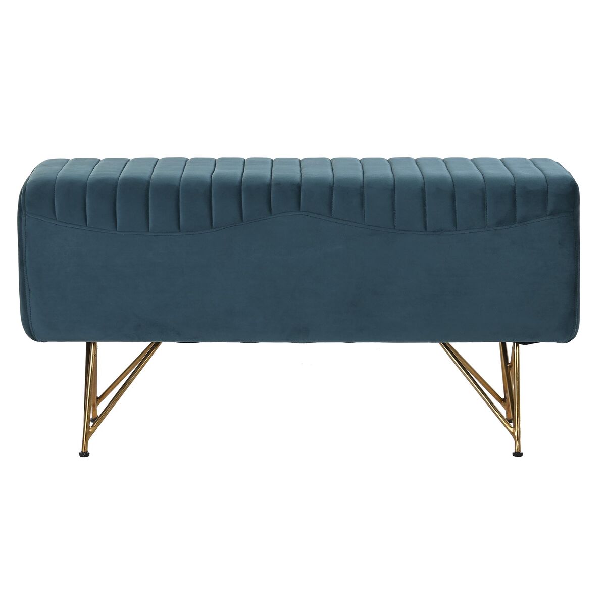 Panca DKD Home Decor 90 x 31 x 47 cm Metallo Turchese - Image 3