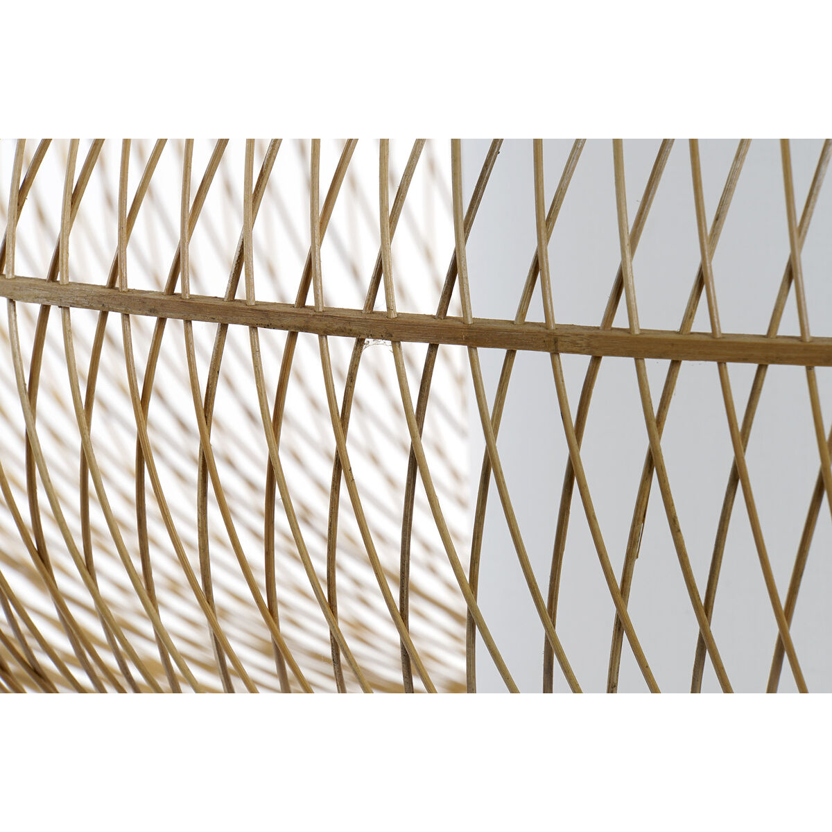 Lampadario DKD Home Decor Bianco Naturale Bambù 40 W 83 x 83 x 40 cm - Image 4