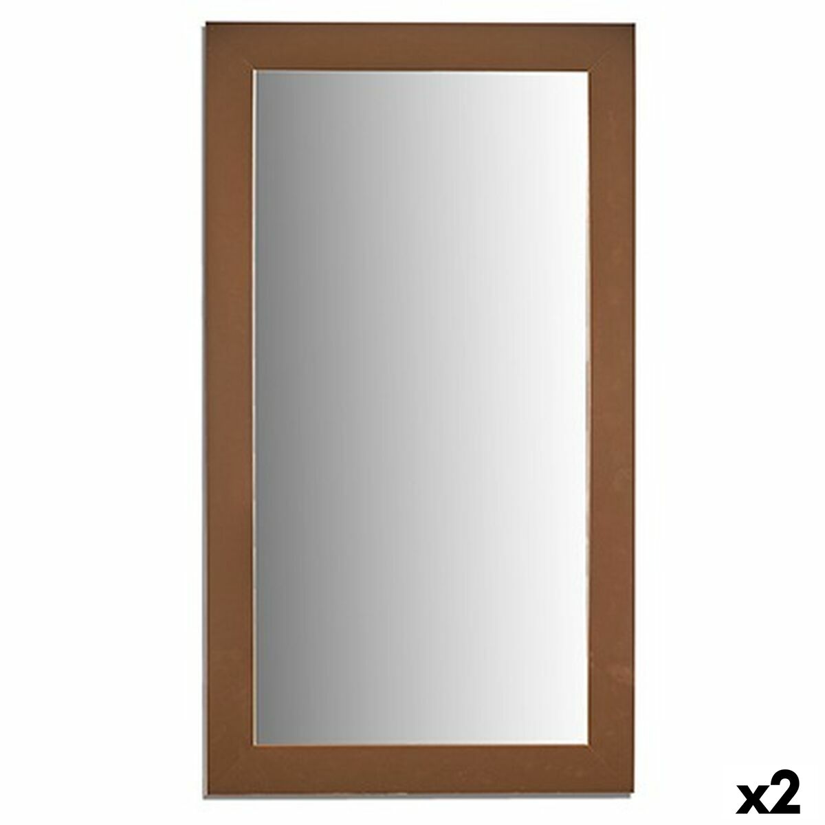 Specchio da parete Gift Decor Dorato 64,3 x 84,5 x 1,5 cm Rettangolare (2 Unità)